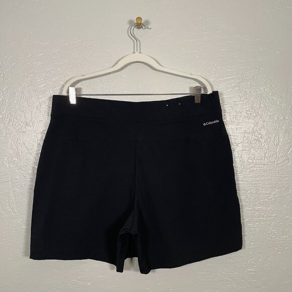 Columbia Women Plus Size 1X Black Anytime Casual Shorts Omni Shield Shade Pocket - Picture 4 of 7